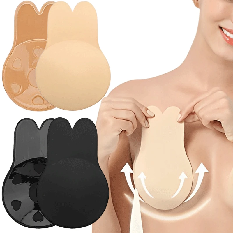Push Up Bra Silicone - Push-up-BHs für Damen, selbstklebend, Silikon, trägerlos,