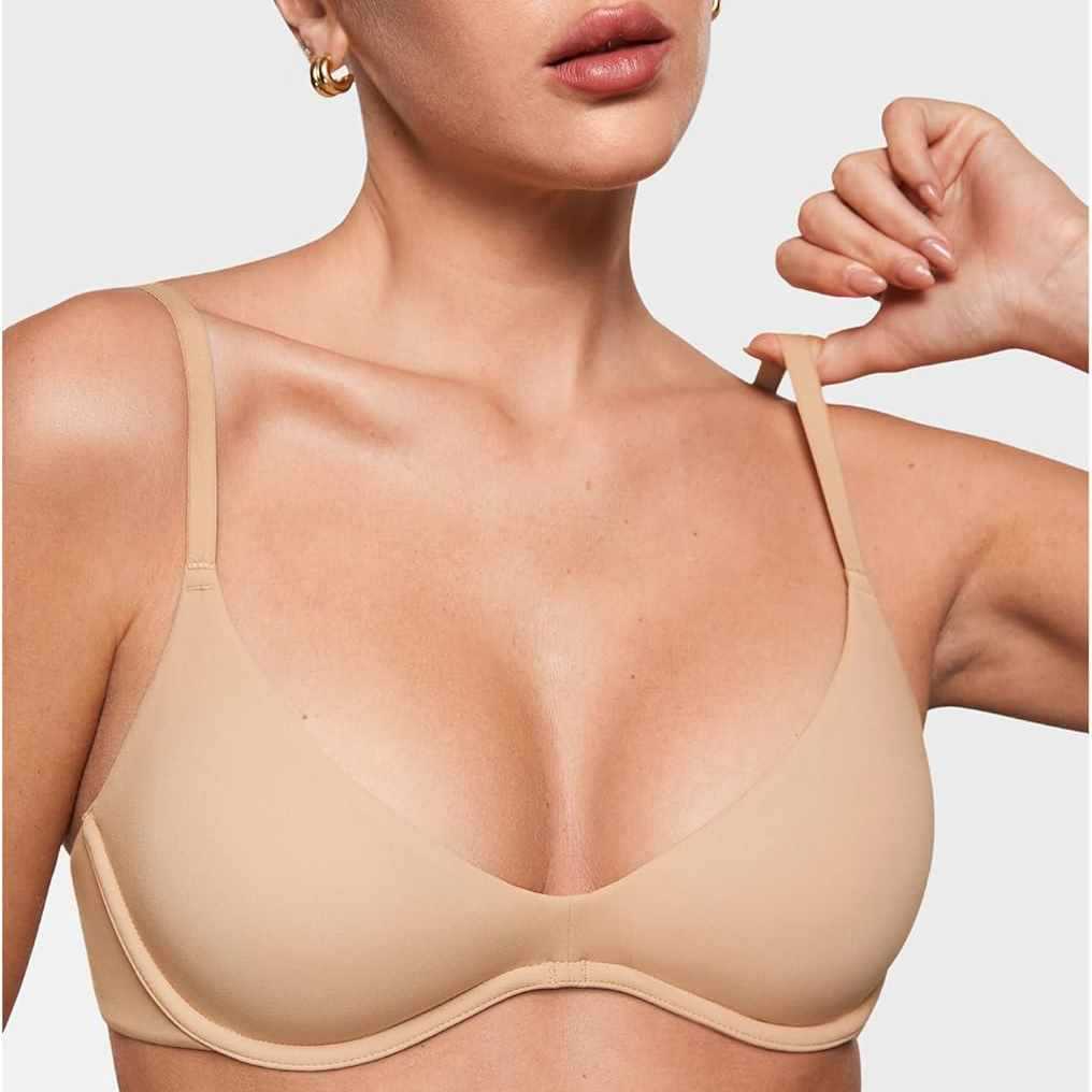 Wirefree Bra Comfort - Damen-BH mit tiefem V-Ausschnitt, ungepolstert, nahtlos,