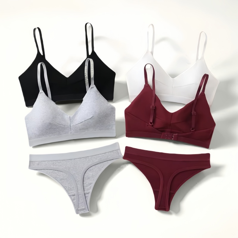 Cotton Bra Everyday - Komfort Baumwolle Bh Höschen Set Frauen