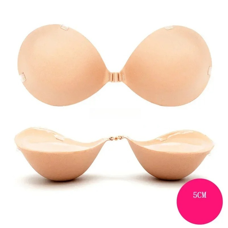 Backless Bra Sticky - 5cm/6cm Silikon-Push-Up-BH für Hochzeitskleider Unsichtbare Klebende