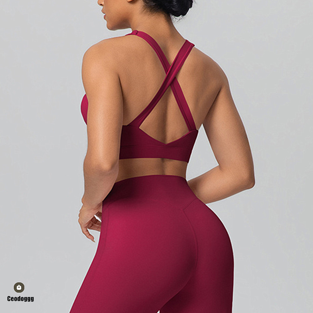 Sports Bra Racerback - Sport-BH mit überkreuzten Trägern, Yoga-BH, Lauf-Sport-BH,