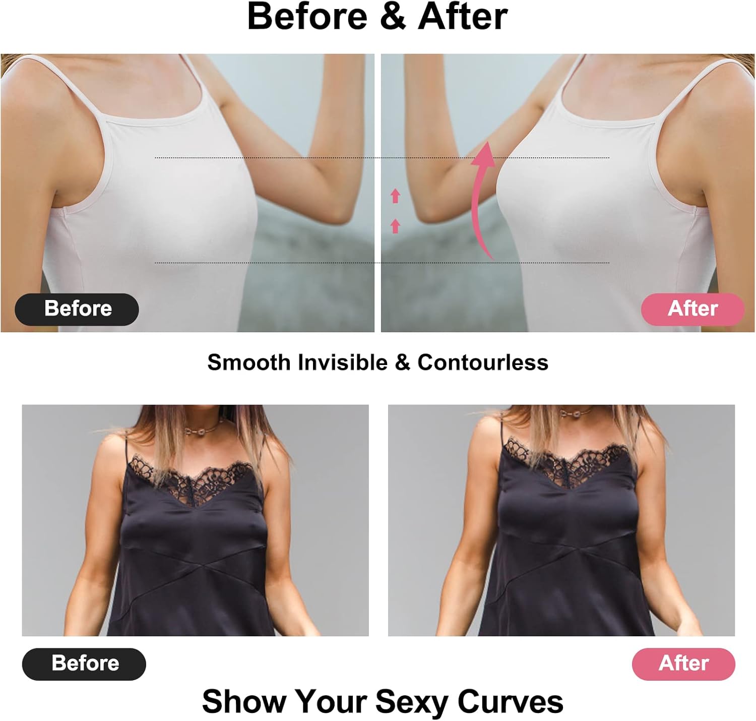 Selbstklebender Push-Up BH, un – Push Up Bra Silicone Bewertung und Preis