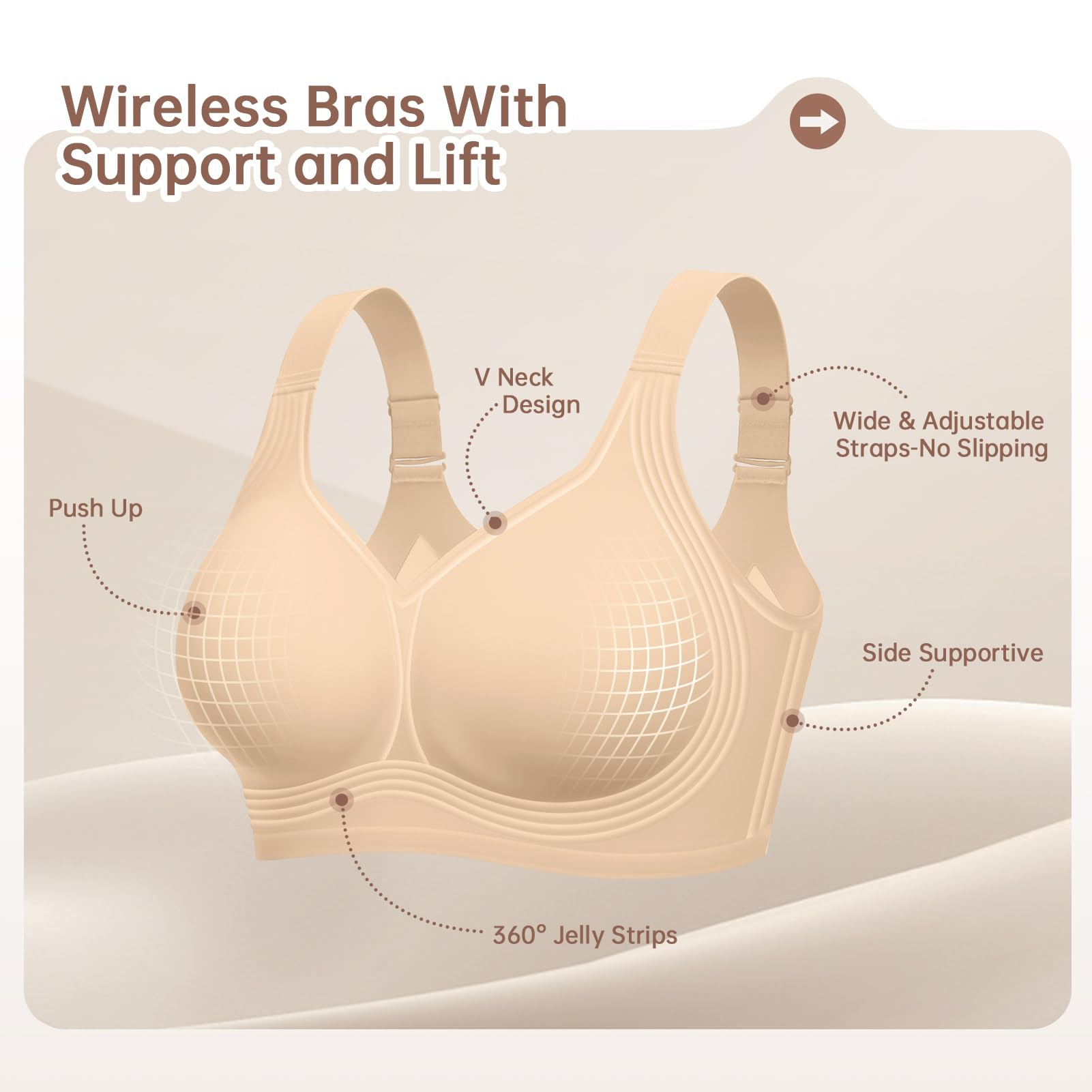 Übergrößen-BH ohne Bügel für D – Full Coverage Bra Bewertung und Preis