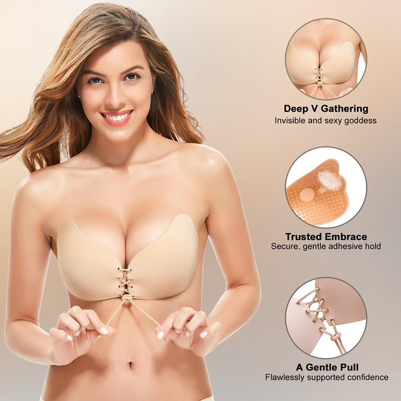 1/2 Paar Damen Sommer rückenfr – Backless Bra Sticky Bewertung und Preis