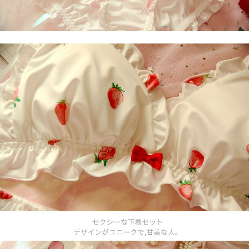 Erdbeere süßes japanisches BH- – Plunge Bra Push Up Bewertung und Preis